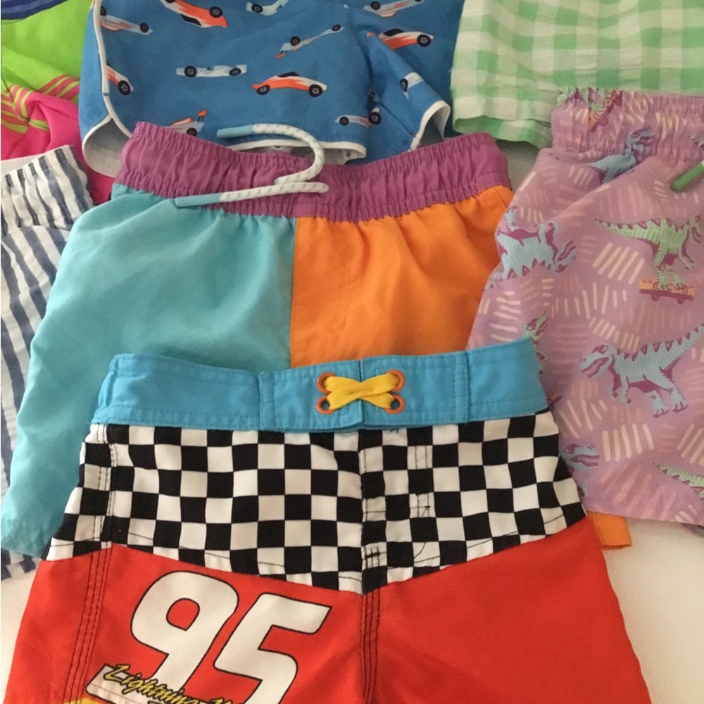 Kids Multi-Pattern Swim Shorts Bundle - Bright Colors - Picture 3 of 6
